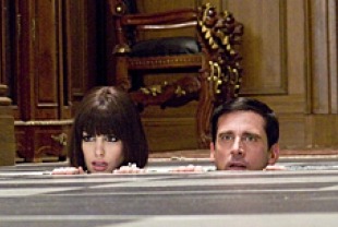 Anne Hathaway as Agent 99 and Steve Carell as Smart