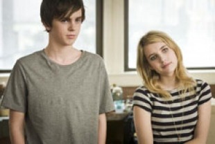 Freddie Highmore as George Zinavoy and Emma Roberts as Sally Howe