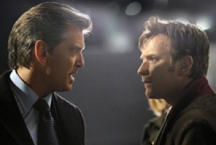 Pierce Brosnan as Adam Lang and Ewan McGregor as the Ghost
