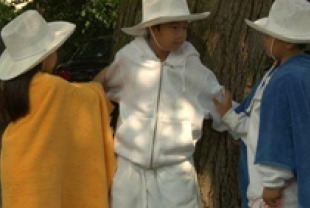 Matthew Chiu as Ollie with Jesus and Buddha