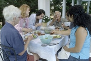 Lunch scene from Harvest