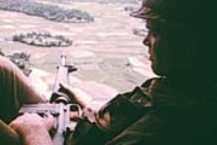 American helicopter soldier in Vietnam