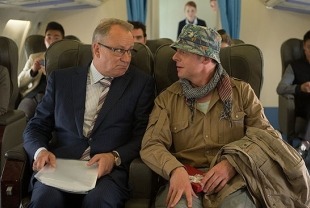 Stellan Skarsgard as Edward and Simon Pegg as Hector