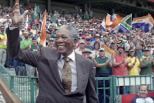 Morgan Freeman as Nelson Mandela