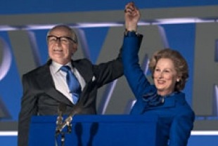 Jim Broadbent as Denis and Meryl Streep as Margaret Thatcher