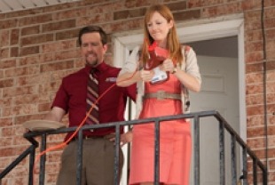 Ed Helms as Pat and Judy Greer as Linda