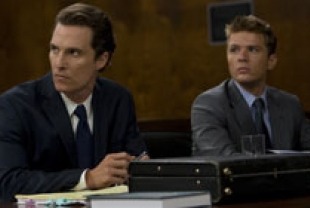 Matthew McConaughey as Mick Haller and Ryan Phillippe as Louis Roulet