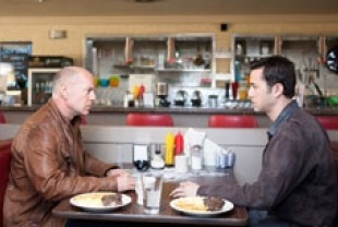 Bruce Willis as Older Joe and Joseph Gordon-Levitt as Joe