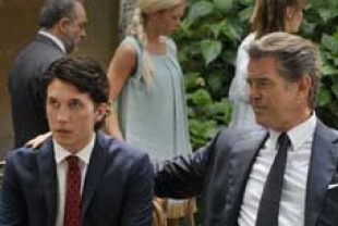 Sebastian Jessen as Patrick and Pierce Brosnan as Philip