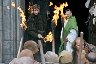 Luther confronting rioters during the Peasant's Revolt