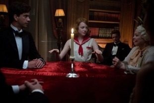 Hamish Linklater as Brice, Emma Stone as Sophie, Colin Firth as Stanley and Jacki Weaver as Grace