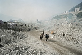 Edward Burtynsky's Photograph of Three Gorges Dam Project, Yangtze River, China