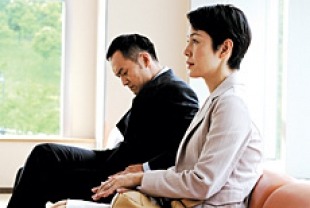 Kanako Higuchi as Emiko and Ken Watanabe as Saeki