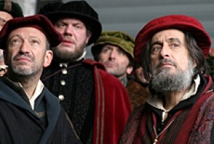 Al Pacino as Shylock (left)