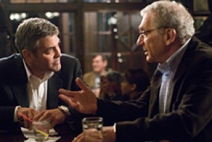George Clooney as Michael and Sydney Pollack as Marty