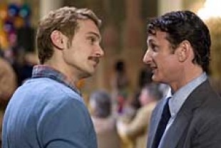 James Franco as Scott Smith and Sean Penn as Harvey Milk