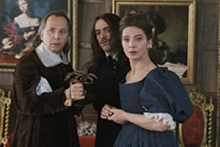 Fabrice Luchini as Jourdain, Romain Duris as Moliere, and Laura Morante as Elmire