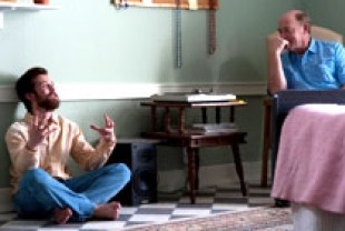 Lou Taylor Pucci as Gabriel Sawyer and J.K. Simmons as Henry Sawyer