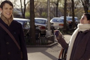 Jake Lacy as Max and Jenny Slate as Donna