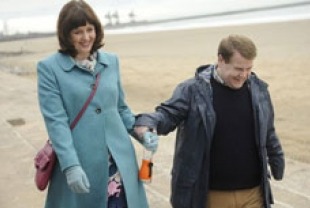 Alexandra Roach as Julie-Ann and James Cordon as Paul