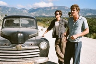 Sam Riley as Sal and Garrett Hedlund as Dean