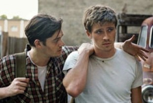 Sam Riley as Sal and Garrett Hedlund as Dean