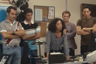 Arnaud Henriet as Bamako, Jeremie Elkaim as Gabriel, Nicoals Duvauchelle Mathieu, and JoeyStarr as Fred