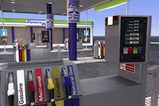 The fueling station of the future will include not only gasoline, but other fuels that will give drivers more choice. In the future, you will be able to fill up on regular gas, ethanol, methanol or natural gas. 