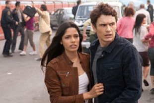 Freida Pinto as Caroline and James Franco as Will