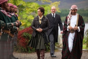 Kristen Scott Thomas as Bridget and Amr Waked as Sheikh Muhammad
