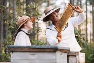 Dakota Fanning as Lily and Queen Latifah as August