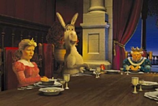 Donkey Dines with the King and Queen