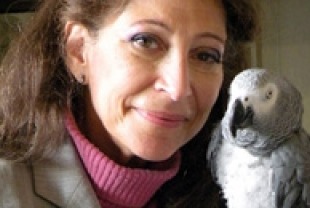Irene Pepperbrg and her African gray parrot Alex 