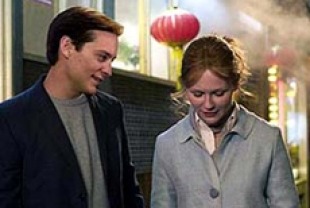 Tobey Maguire as Peter Parker and Kirsten Dunst as Mary Jane
