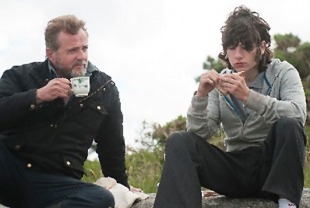 Aidan Quinn as Dermot and Barry Keoghan as Sean