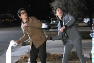 Max Minghella as Aj and Justin Long as Marty