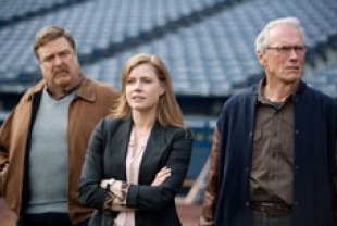 John Goodman as Pete, Amy Adams as Mickey and Clint Eastwood as Gus