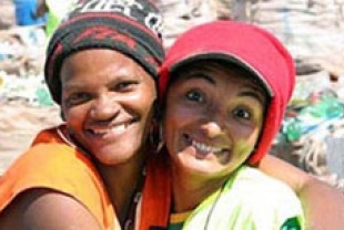 Two women at the dump