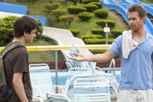 Liam James as Duncan and Sam Rockwell as Owen