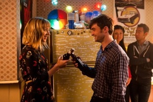 Zoe Kazan as Chantry and Daniel Radcliffe as Wallace