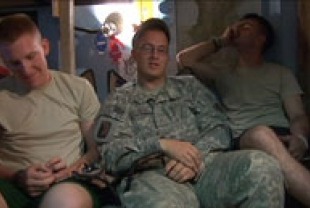 Bodi, Cole and Dom in barracks