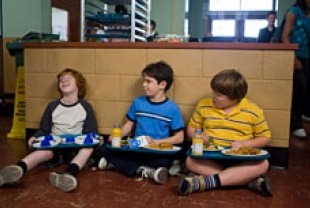Grayson Russell as Fregley, Zachary Gordon as Greg, and Robert Capron as Rowley