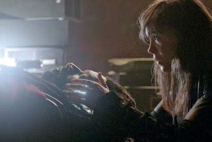 Hugh Jackman as Wolverine and Ellen Page as Kitty