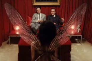 James McAvoy as Charles Xavier, Michael Fassbender as Erik  Lensherr and Zoe Kravitz as Angel