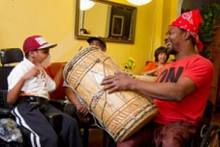 Sidiki Conde works with children with disabilities