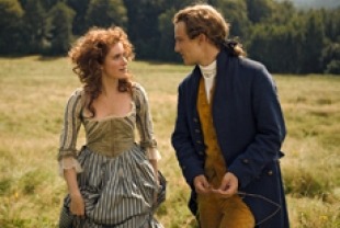 Miriam Stein as Lotte and Alexander Fehling as Goethe